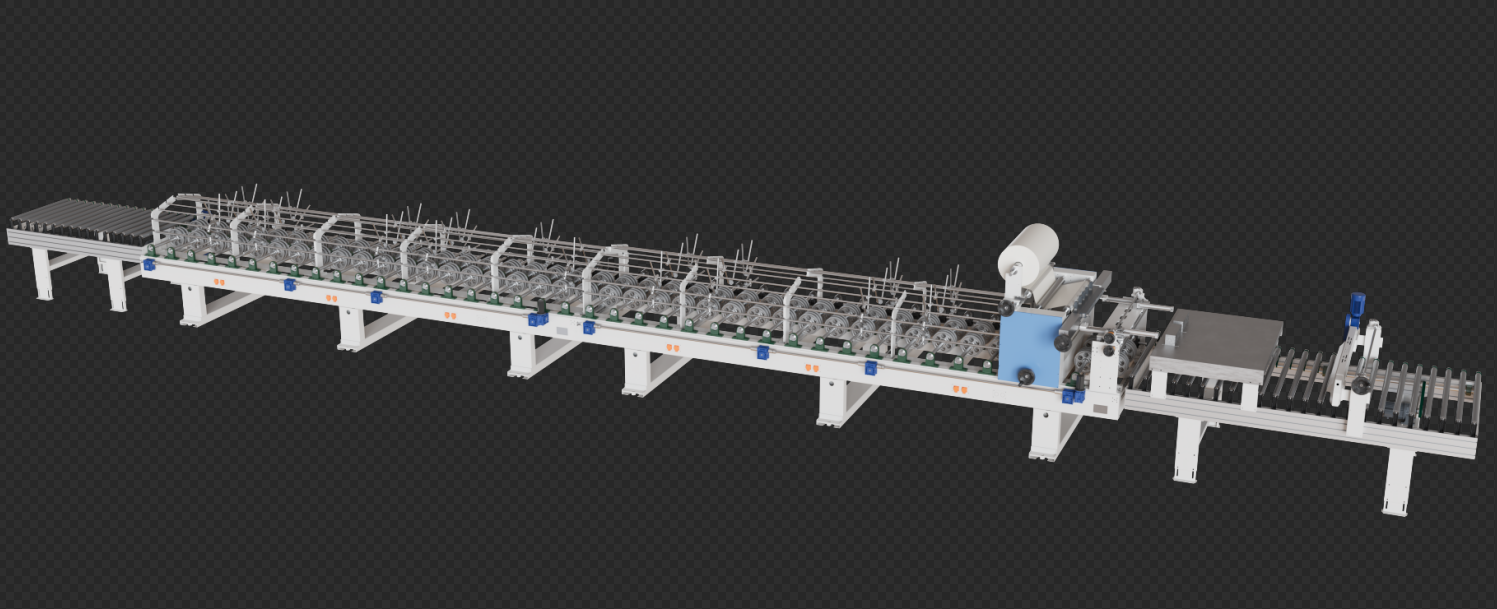 M&aacute;quina para envolver y laminar ranuras.